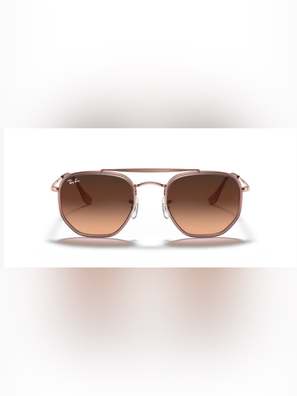 Ray ban Cooper Rose Gold Marshal 2 Sunglasses Pink Brown Gradient Lenses 3648m